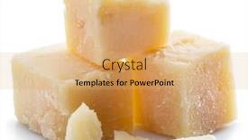  Presentation with white cheese - Cool new slide set with parmesan cheese cubes isolated on white background backdrop and a coral colored foreground