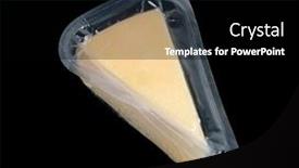  Presentation with shredded cheese - PPT theme featuring parmesan-piece-of-cheese background and a black colored foreground