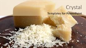  Presentation with shredded cheese - Slides with parmesan-piece-of-cheese background and a lemonade colored foreground