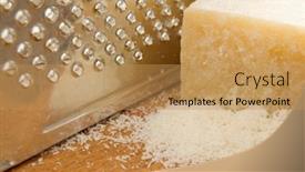  Presentation with wood - Slides having parmesan-with-grater-on-wood background and a yellow colored foreground