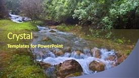  Presentation with river flowing - Beautiful presentation theme featuring parod river in the galilee backdrop and a  colored foreground