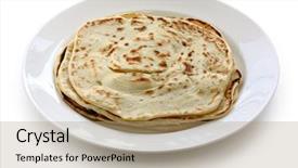  Presentation with indian - Slide set with parotis - parotta south indian layered flatbread background and a  colored foreground