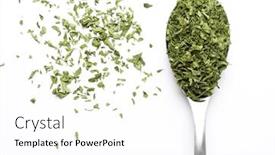  Presentation with spoon - Slide set enhanced with  background and a  colored foreground