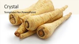  Presentation with of fireball isolated - Presentation design having parsnip isolated on white background background and a blonde colored foreground