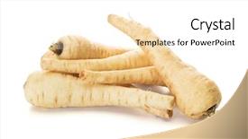  Presentation with roots in soil - Slide deck featuring parsnips or pastinaca sativa roots background and a white colored foreground