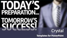  Presentation with today and tomorrow - Presentation theme enhanced with important part - today's preparation tomorrow's success written background and a tawny brown colored foreground