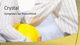  Presentation with civil engineer - PPT theme consisting of part isolated over white background background and a white colored foreground