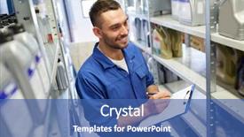  Presentation with mechanic car service repair maintenance - Audience pleasing presentation theme consisting of part list - car service repair maintenance backdrop and a ocean colored foreground