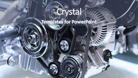 Presentation with car engine - Audience pleasing PPT layouts consisting of part of a car engine backdrop and a ocean colored foreground