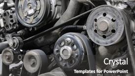  Presentation with car engine - Audience pleasing slide deck consisting of part of a car engine backdrop and a dark gray colored foreground