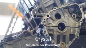  Presentation with engine - Amazing PPT layouts having part-of-a-car-engine backdrop and a ocean colored foreground