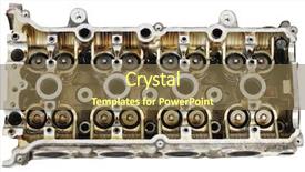  Presentation with part of engine - Amazing presentation theme having part of a car engine backdrop and a violet colored foreground