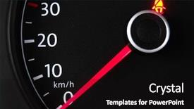  Presentation with car park - Slide deck enhanced with part of a car speedometer background and a black colored foreground