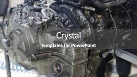  Presentation with car - Slide set enhanced with part of a car transmission background and a gray colored foreground