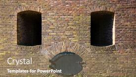  Presentation with fort - Presentation theme enhanced with part-of-a-dutch-fort background and a coral colored foreground