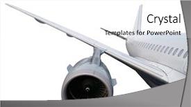  Presentation with nobody - Presentation theme enhanced with part of airplane isolated background and a white colored foreground