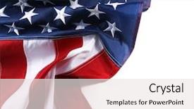  Presentation with united states flag - Cool new PPT theme with plain borders - part of american national flag backdrop and a white colored foreground