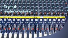  Presentation with professional audio sound - Colorful presentation design enhanced with part of an audio sound backdrop and a ocean colored foreground