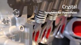  Presentation with engine - Slides consisting of part of an engine background and a tawny brown colored foreground