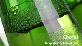  Presentation with beer bottle - Amazing slide deck having part of beer bottle backdrop and a tawny brown colored foreground