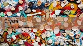  Presentation with berlin wall - Amazing slide deck having part of berlin wall backdrop and a coral colored foreground