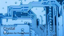  Presentation with electrical - Slides having part of blue electrical board background and a light blue colored foreground