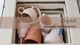  Presentation with container - Slide deck consisting of part-of-concrete-or-ceramic background and a coral colored foreground