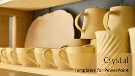  Presentation with wooden - Slide set consisting of part-of-display-consisting background and a yellow colored foreground