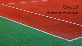  Presentation with tennis - Slide deck having part-of-empty-used-red background and a red colored foreground