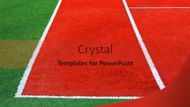  Presentation with tennis - PPT theme enhanced with part-of-empty-used-red background and a red colored foreground