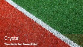  Presentation with tennis - Slide set with part-of-empty-used-red background and a tawny brown colored foreground