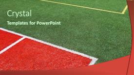  Presentation with tennis - PPT layouts having part-of-empty-used-red background and a tawny brown colored foreground