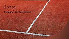  Presentation with tennis - PPT layouts enhanced with part-of-empty-used-red background and a red colored foreground