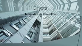  Presentation with tall building - Theme consisting of part-of-interior-of-contemporary background and a light blue colored foreground