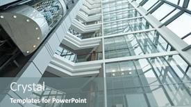  Presentation with upwards - Presentation design featuring part-of-interior-of-contemporary background and a gray colored foreground