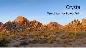  Presentation with tree - Presentation theme featuring part of joshua tree national background and a light blue colored foreground