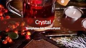  Presentation with spruce - Presentation theme with part of menu book on cafe table ginger snap decorated tea mug spruce branch for decoration background and a tawny brown colored foreground