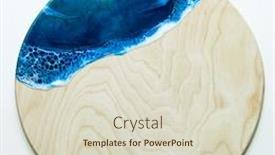  Presentation with art - Slide deck having part-of-original-epoxy-resin background and a soft green colored foreground