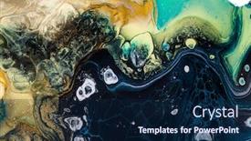  Presentation with art - Amazing PPT layouts having part-of-original-epoxy-resin backdrop and a navy blue colored foreground