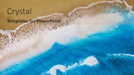  Presentation with art - Theme with part-of-original-epoxy-resin background and a coral colored foreground