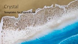  Presentation with art - Colorful PPT layouts enhanced with part-of-original-epoxy-resin backdrop and a coral colored foreground