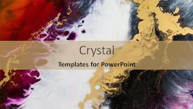  Presentation with art - PPT theme featuring part-of-original-epoxy-resin background and a yellow colored foreground