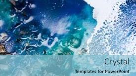  Presentation with art - PPT layouts with part-of-original-epoxy-resin background and a light blue colored foreground