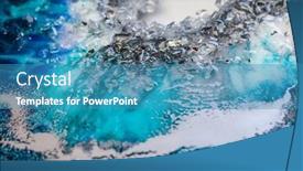  Presentation with art - Amazing PPT theme having part-of-original-epoxy-resin backdrop and a teal colored foreground