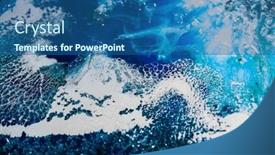  Presentation with art - Theme having part-of-original-epoxy-resin background and a ocean colored foreground