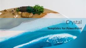  Presentation with art - Slide deck featuring part-of-original-epoxy-resin background and a teal colored foreground