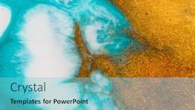  Presentation with art - Cool new theme with part-of-original-epoxy-resin backdrop and a seafoam green colored foreground