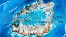  Presentation with art - PPT theme with part-of-original-epoxy-resin background and a teal colored foreground