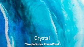  Presentation with art close up of professional - Amazing slide deck having part-of-original-epoxy-resin backdrop and a teal colored foreground