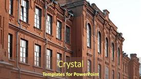  Presentation with historical building - Theme consisting of part-of-red-brick-historical background and a  colored foreground